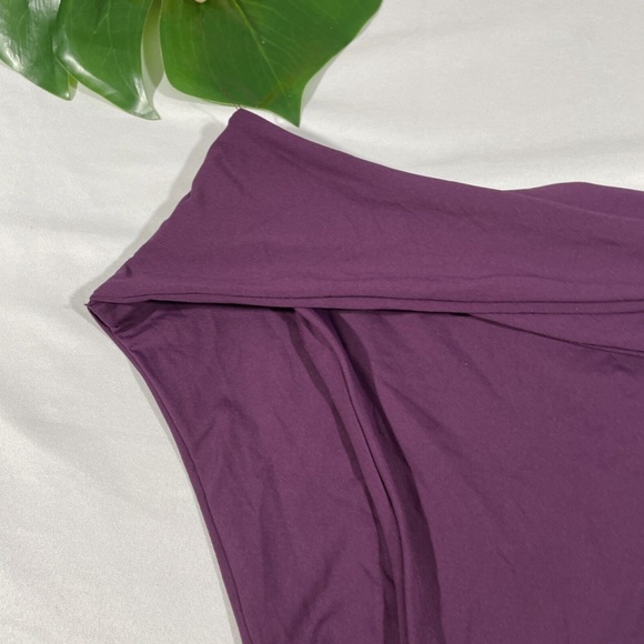 NEW Becca Color Code Crossover High Waist Bikini Bottoms‎ Merlot [ Small ] - Picture 6 of 12